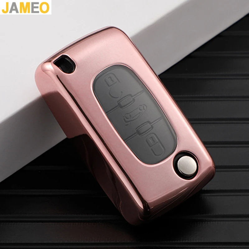 Для Peugeot 107 207 307 308 407 607 3008 для Citroen Xsara Picasso C5 C6 C8 ТПУ автомобильный флип-брелок