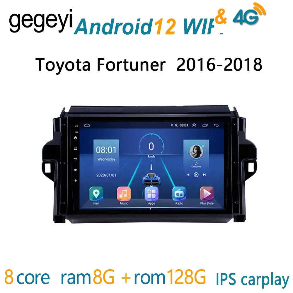 

8G+128Gавтомагнитола for Toyota Fortuner 2016 2018 магнитола для авто 2 din 2дин android андроид 1 дин навигатор для авто 2din рамка для магнитолы подголовник с монитором с экраном выдвижным экра carplay радиоприёмник