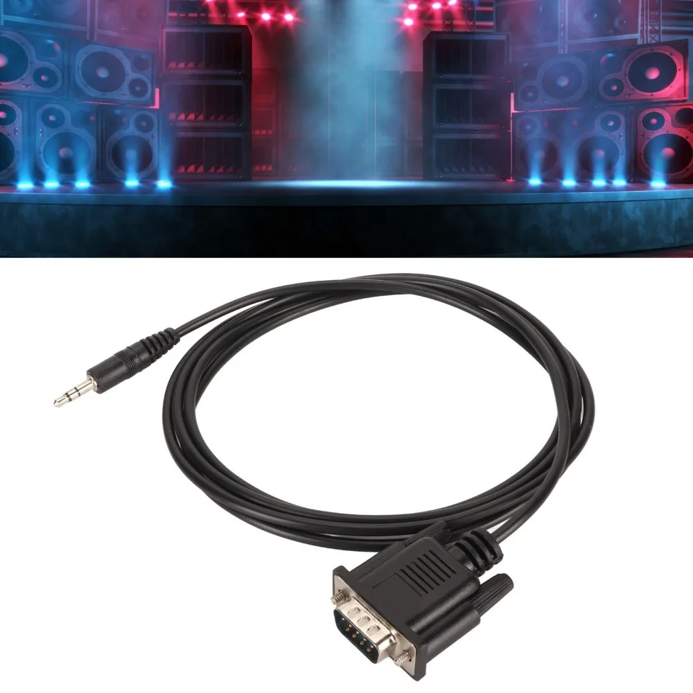 Фото 9-контактный разъем DB9 (папа) на разъем DC3.5mm (папа), кабель Plug and Play, износостойкий, для преобразования RS232 в 1/8 дюйма, 1.8м / 5.9 футов №1