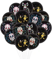 50pcs day of the dead balloons dia de los muertos party decoration skull latex balloons mexican festival party supplies