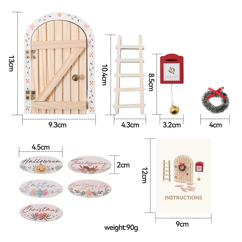 

Деревянный эльф для украшения двери