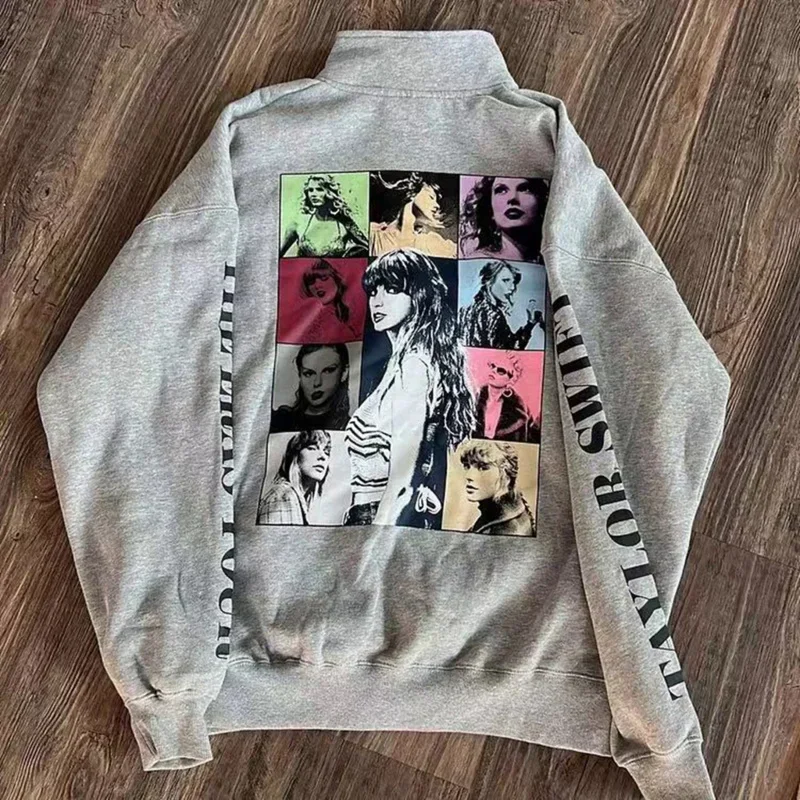 TAILO THE ERAS TOUR 1989 LETTER Женская толстовка KPOP BLUE GREY T.S Толстовка Taylor