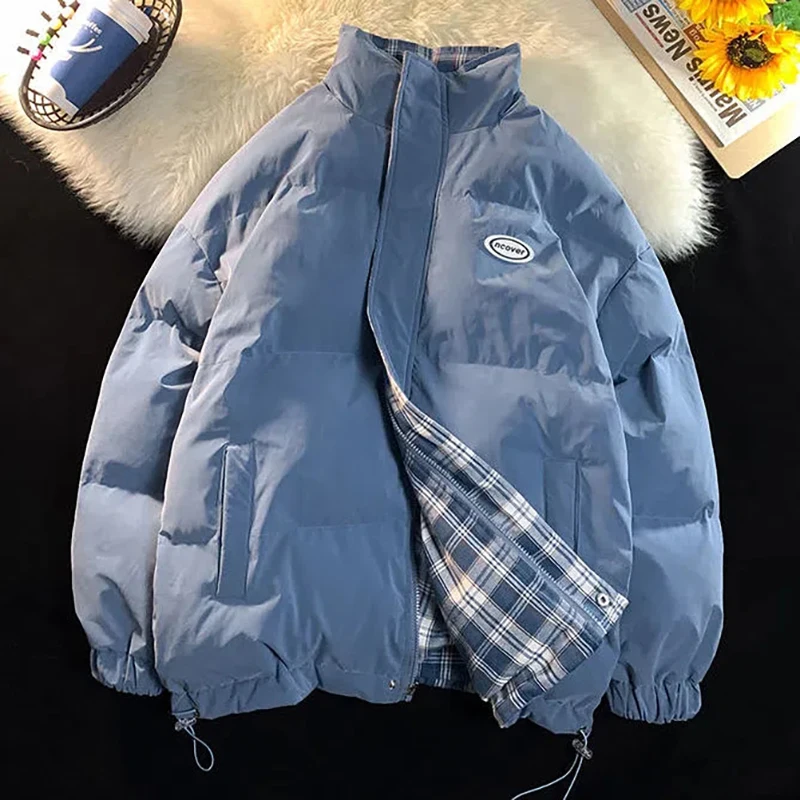 

Двухстороннее пальто на молнии с воротником-стойкой, женская зимняя Толстая теплая Женская одежда с карманами, Корейская куртка большого р...