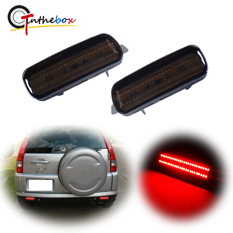 

Gtinthebox Red LED Car Rear Bumper Reflectors Lights For 2002-2004 Honda CR-V Tail Lights, Stop/Brake Lights, Rear Fog Lights