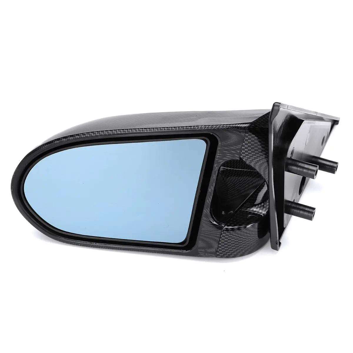 A Pair Carbon Fiber Look /Black Adjustable Car Side Mirror Rearview For Honda Civic EG 1992-1995 4Dr Spoon Style