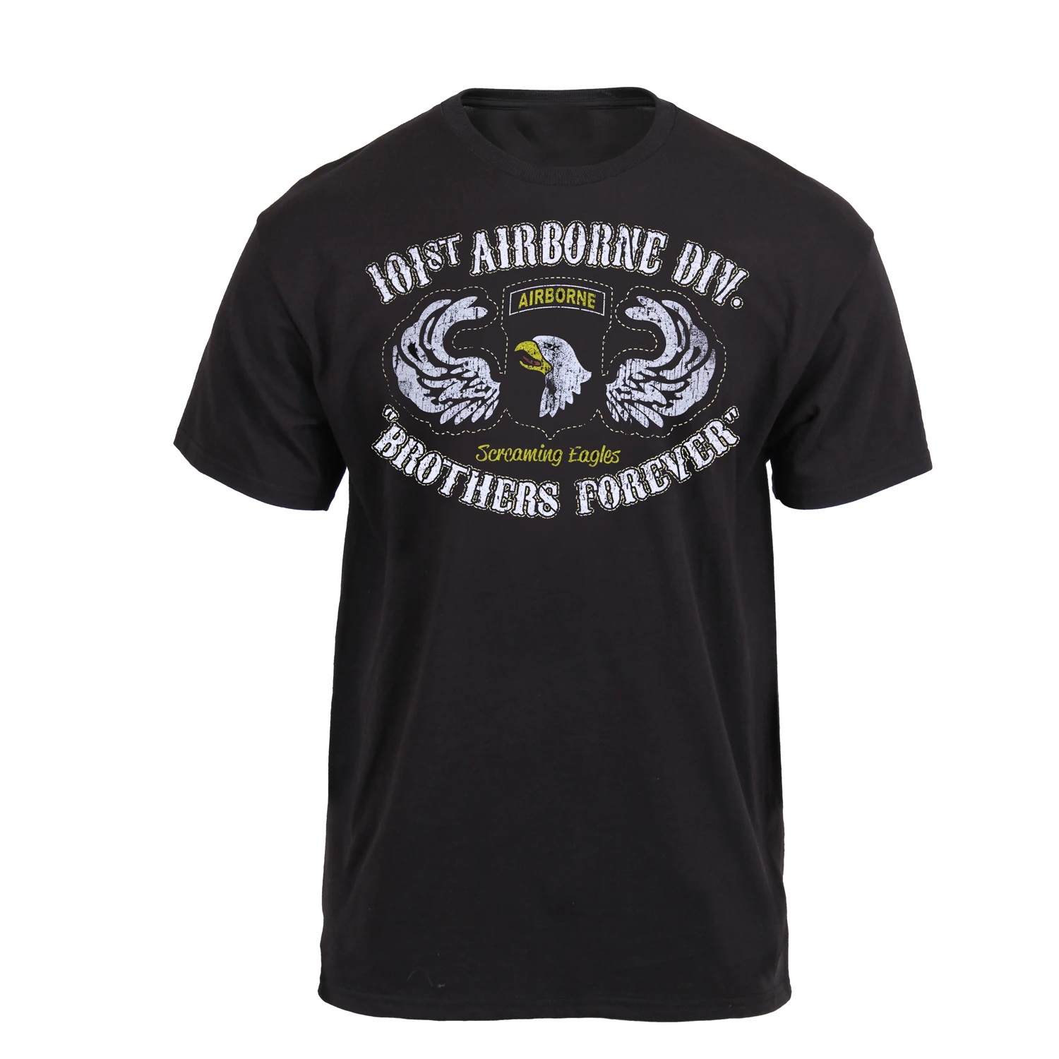 

Distressed 101st Airborne Division Screaming Eagles Badge T-Shirt 100% Cotton O-Neck Short Sleeve Casual Mens T-shirt Size S-3XL