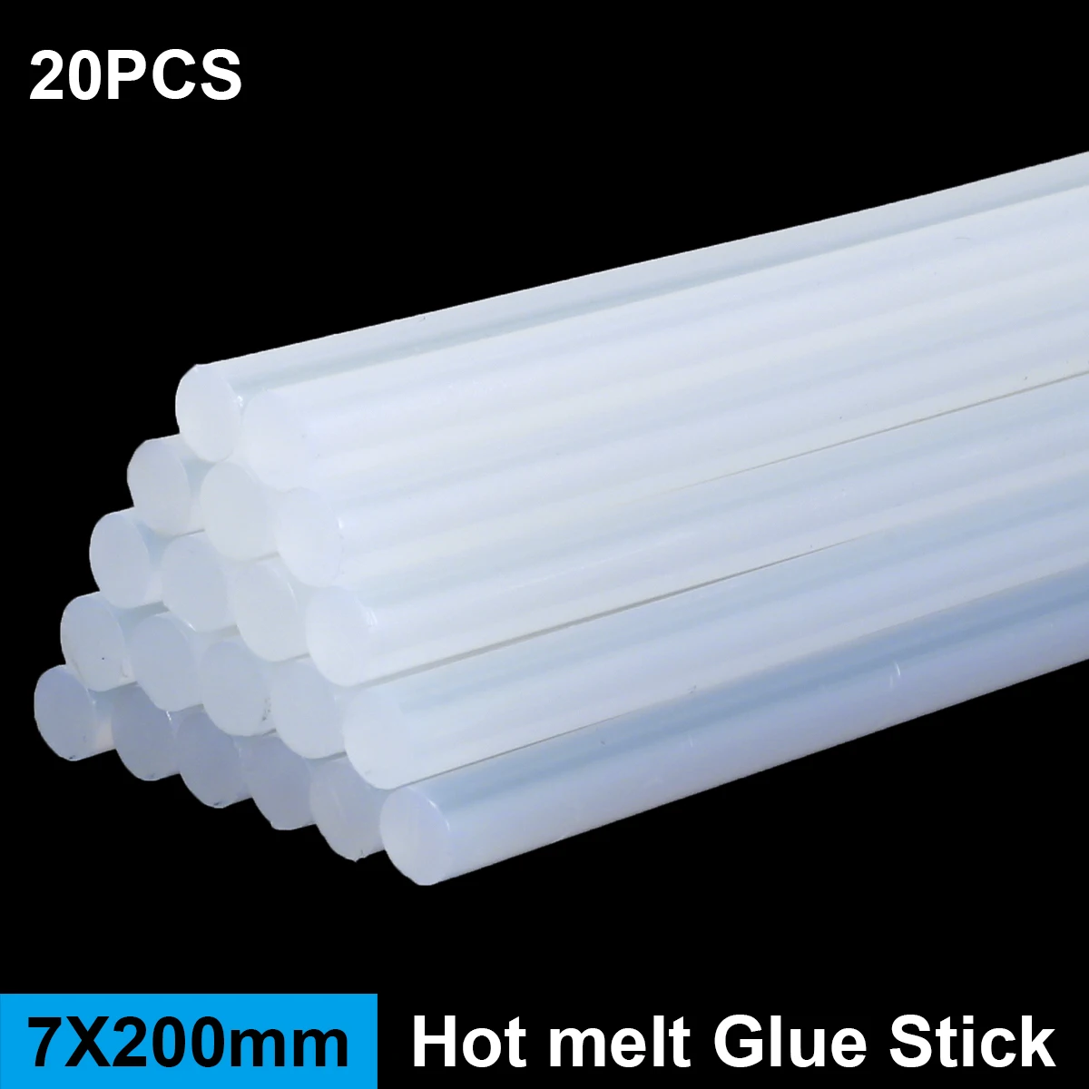 

20Pcs Glue Stick Hot Glue Sticks 7X200mm Transparent Hot-Melt Tool Glue Sticks Clear Hot Glue Machine Sticks Durable Premium