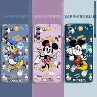 disney mickey donald duck for samsung galaxy s22 s21 s20 fe s10 note 20 10 plus lite ultra liquid silicone soft rope phone case