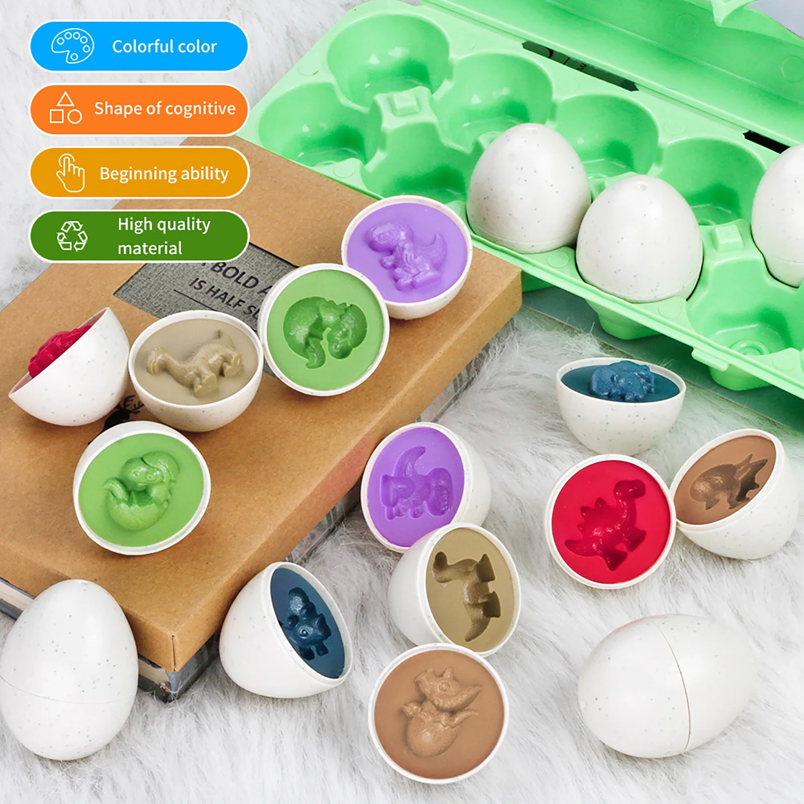 

Обучающие математические игрушки Монтессори, подходящие яйца для младенцев, в форме цветка, распознавание интеллектуального обучения для ...