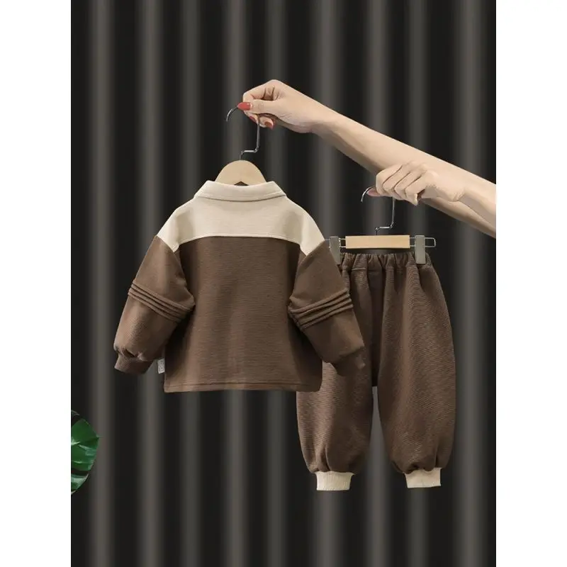 Boys' Suit 2022 Spring and Autumn New Children's Autumn Clothing Children's Autumn Leisure Coat Two-Piece Set