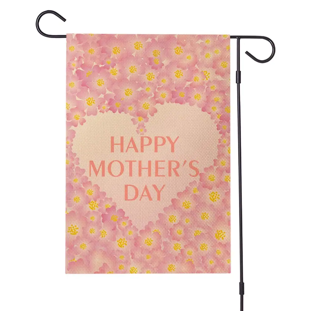 

Mothers Day Garden Flags, Welcome Yard Flags, Love Heart Garden Flags for Outside, Spring Burlap Garden Yard Decorations,