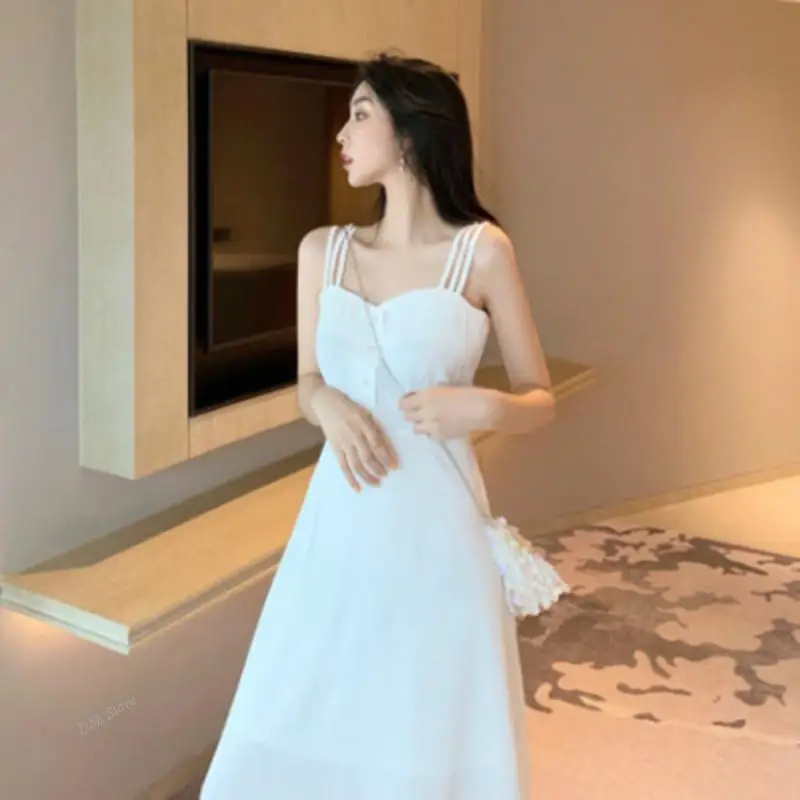 

DIMI White Black Red Fairy Long Dress Summer Dresses Woman New Hit Sundresses Chic And Elegant Luxury Trendyol Trend