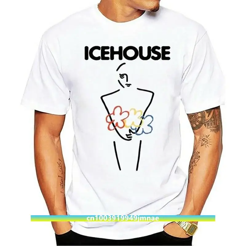 

Icehouse Man Of Colours Rock Band New Men'S Black White T-Shirt Size S-2Xl Harajuku Tops Fashion Classic Tee Shirt