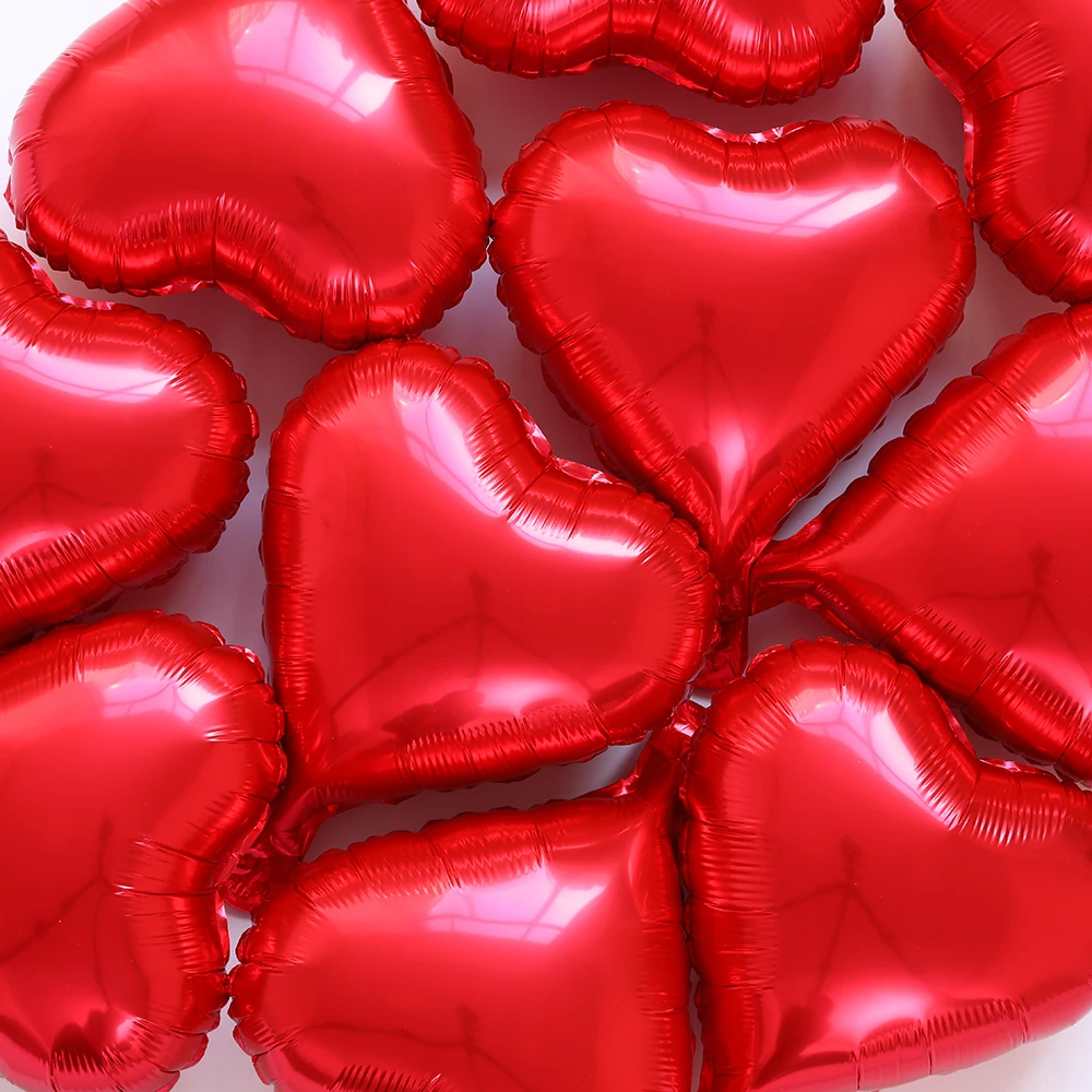

Красные сердечные шары из фольги Partigos