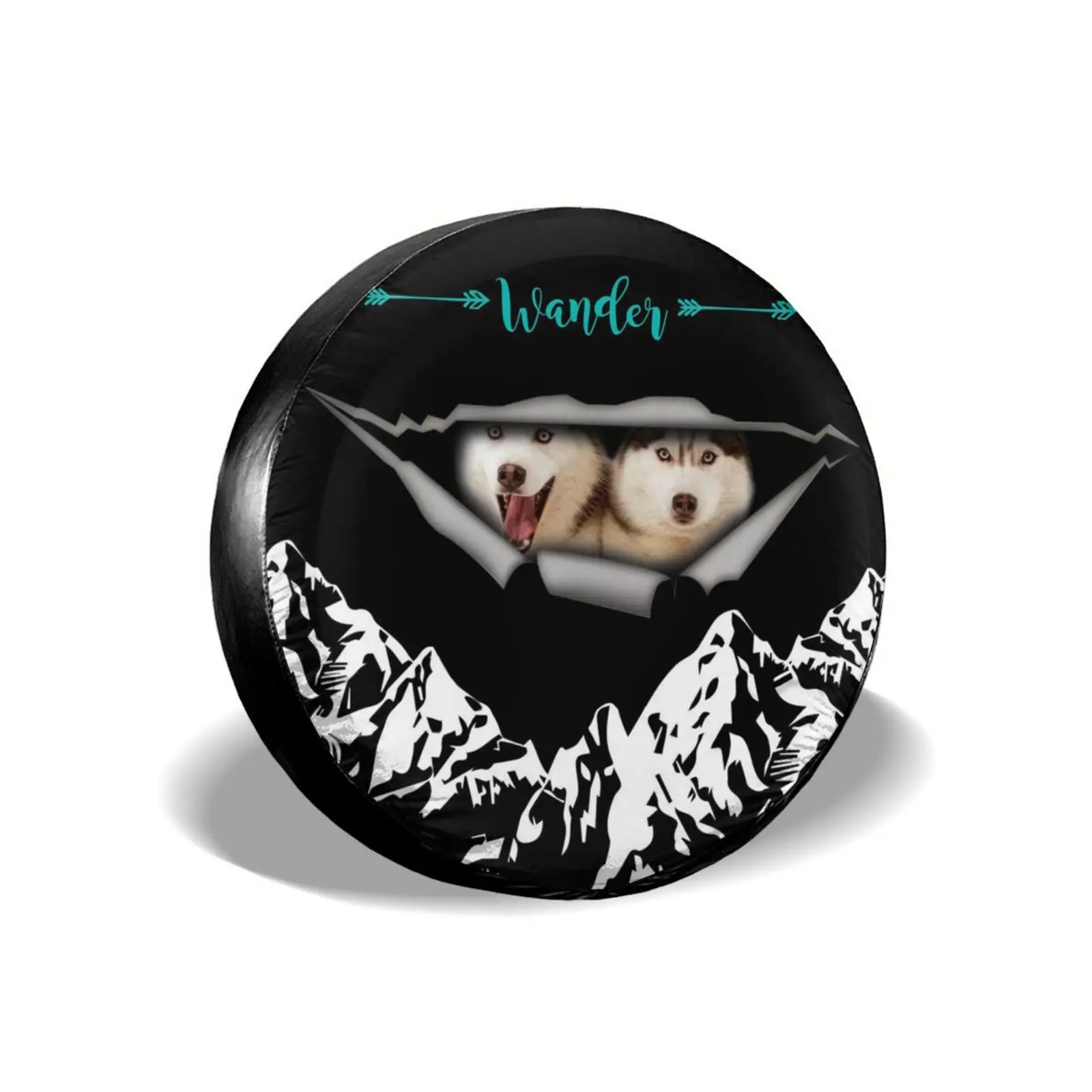 

Compass Tire Cover Universal Spare Wheel Tire Cover Wheel Covers for Trailer RV SUV Truck Camper Travel Trailer