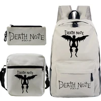 death note anime mens backpack pencil bag student laptop backpack anime death note bag school bag college shoulder bag 3pcsset