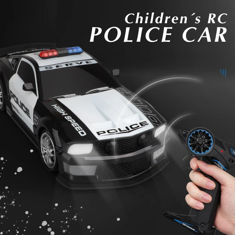 Rc Car Police Remote Control Vehicle Simulation with Light 1: 12 2.4G Electric Car Toys for Boys and Girls