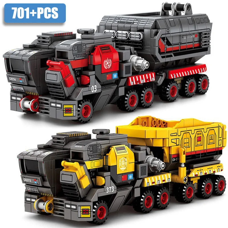 

MOC Creative City Engineering Vehicle Transport Truck Building Blocks Technical Carrying Truck Bricks Toys Gifts For Children