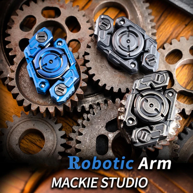 MACKIE Robotic Arm Fidget Spinner EDC Metal Decompression Toy Original Trendy Play Coins Antystresowe Zabawki