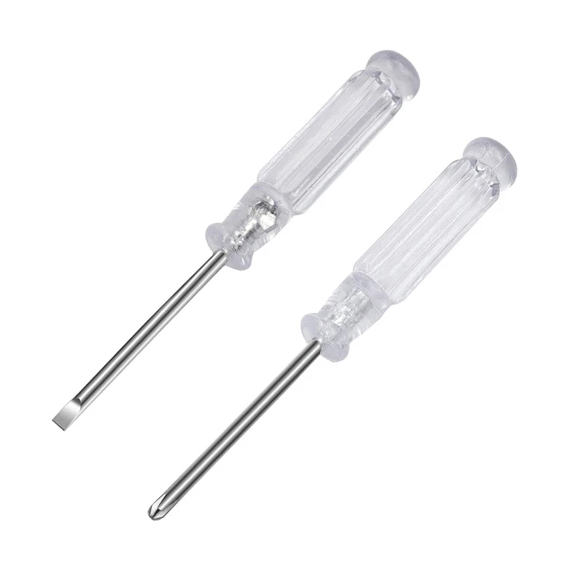 

Slotted /Phillips Screwdriver with Clear Plastic Handle Cross-head Screwdriver 3.0mm Screwdriver Carbon Steel Blade