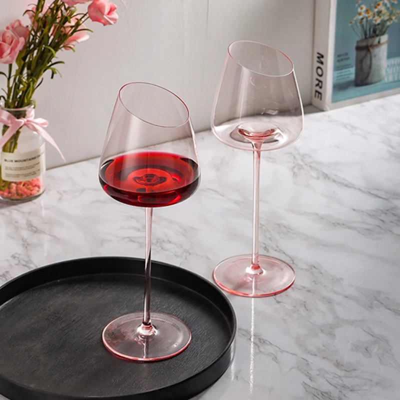 Европейский розовый хрустальный бокал, бокал для красного вина, бокал для красного вина, Бордо, бокал для шампанского, бокал для блестящего вина, бокал для дня рождения, свадебный подарок