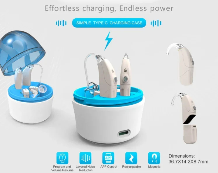 NewSound Медицинское устройство Производство BTE Перезаряжаемые цифровые