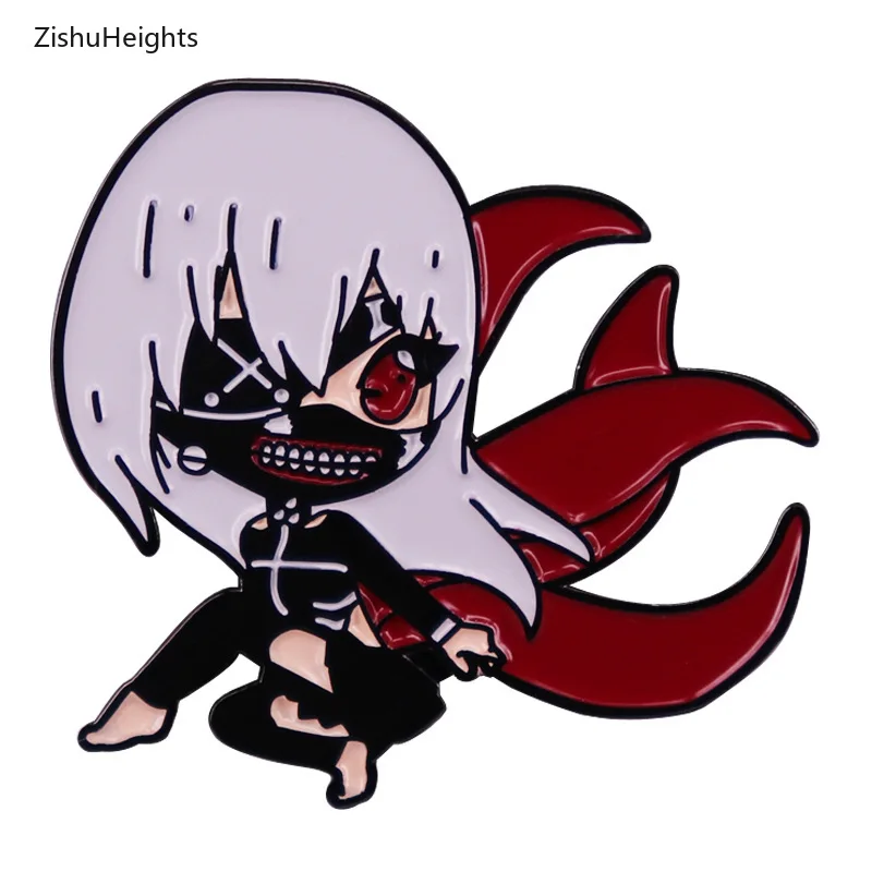 Tokyo Ghoul Enamel Pins Collect Kaneki Ken Metal Cartoon Brooch Backpack Collar Lapel Badges Men Women Fashion Jewelry Gifts