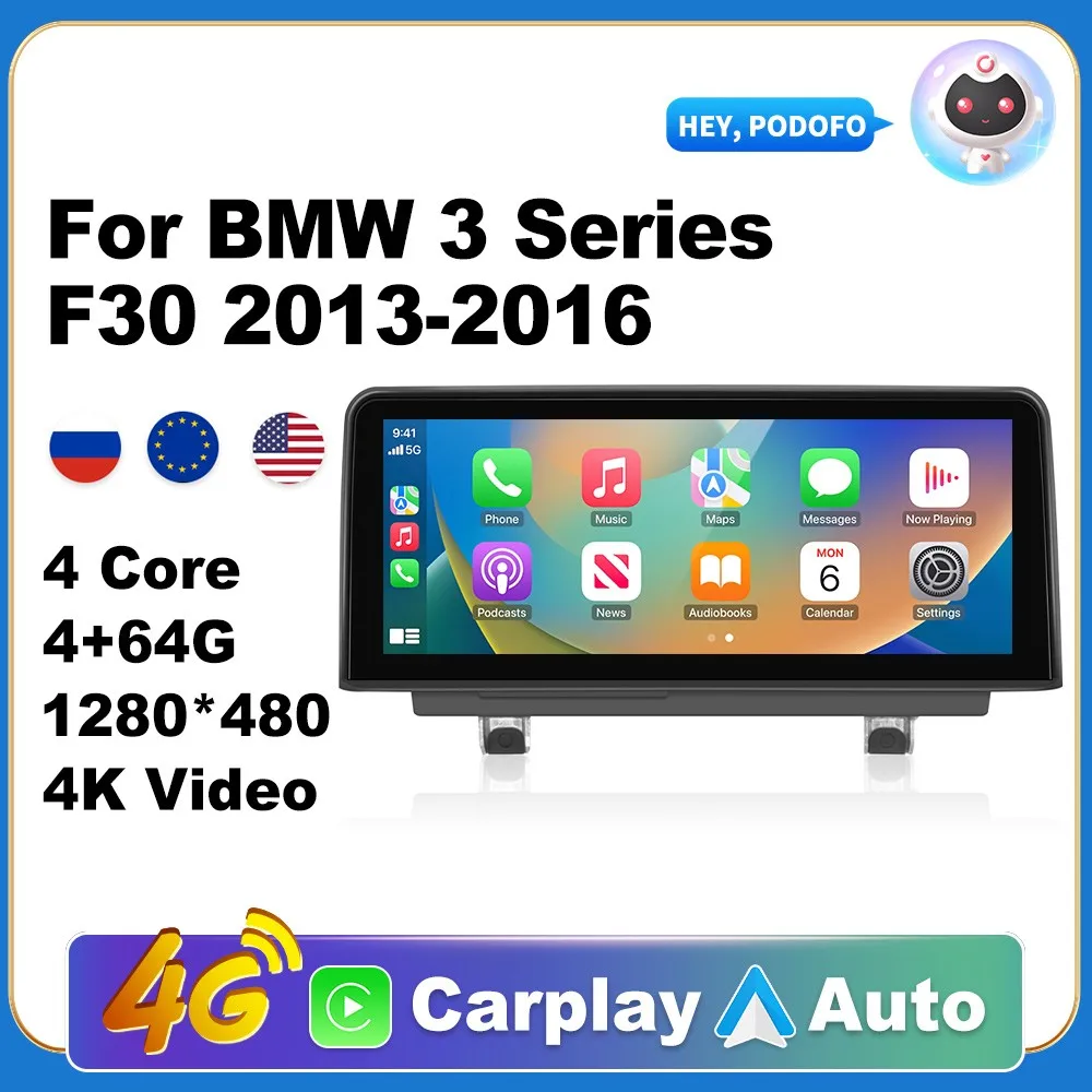 

Android 11.0 GPS Car Stereo Radio Carplay 4K video original car system For For BMW 3 series F30 2013-2016