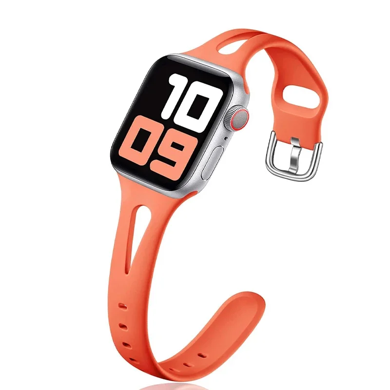 

Silicone strap For Apple Watch band 44mm 40mm 42mm 38mm 44 45 mm 3 4 5 6 se correa watchband bracelet iWatch series 7 41mm 45mm