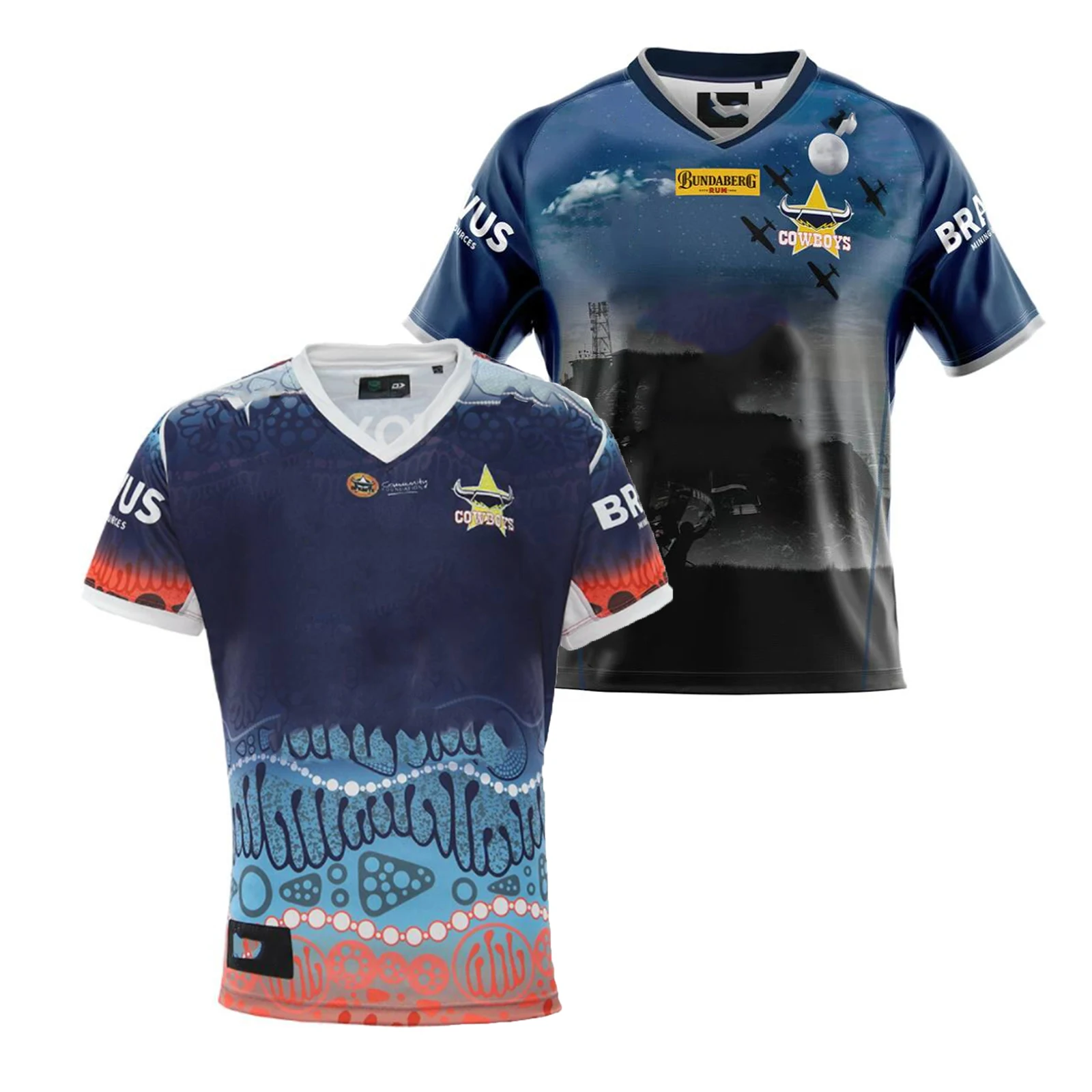 

2022 North Queensland Cowboys Indigenouse/ANZAC Rugby Jersey Sport Shirt