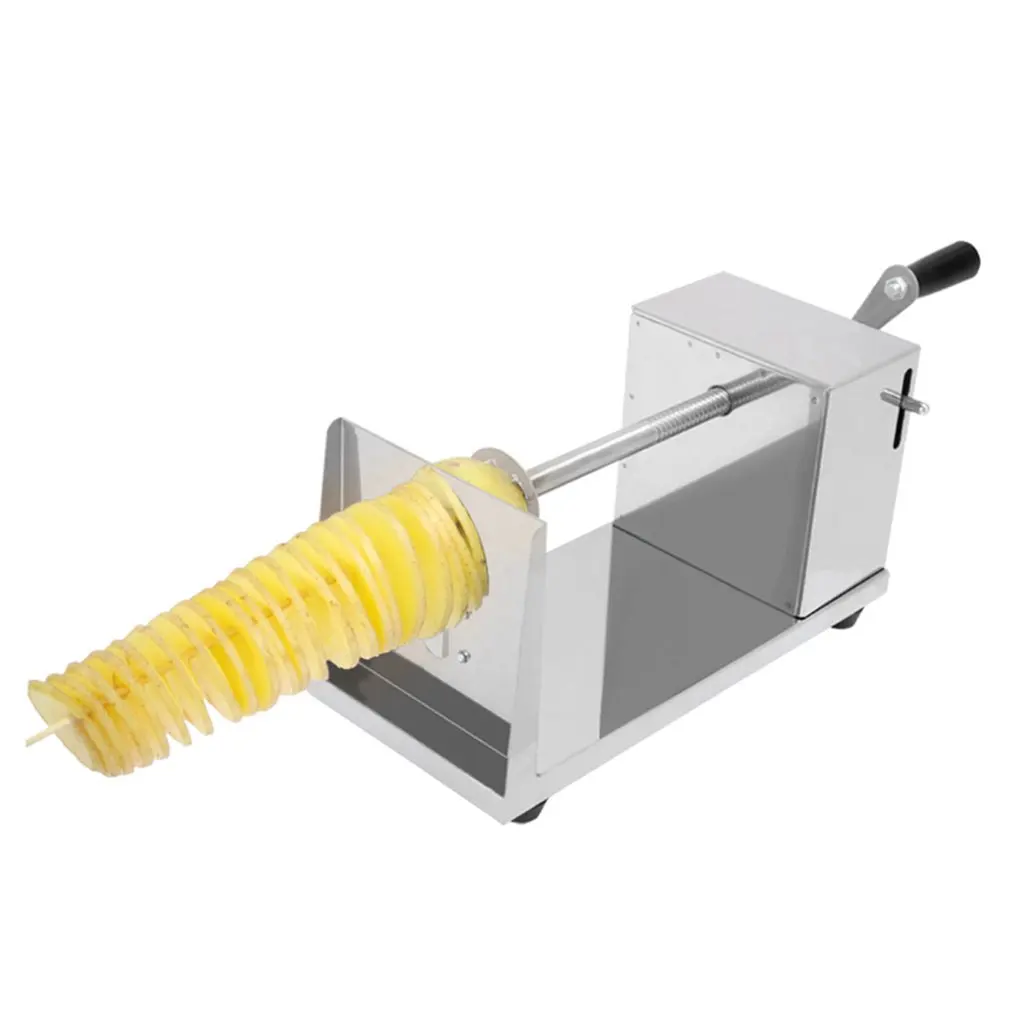 

Manual Twisted Potato Slicer French Fry Vegetable Cutter Spiral for Home Use or at a Restaurant Stainless Steel Fast Delivery