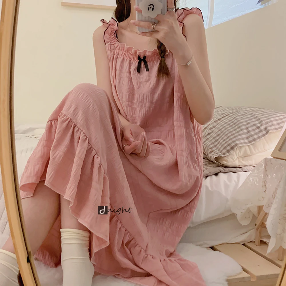 Night Gown for Women Nighty for Ladies Sexy Women Pajamas Large Sizes Dress for Fat Kawail Girl Woven Slip Dress for Summer 6XL