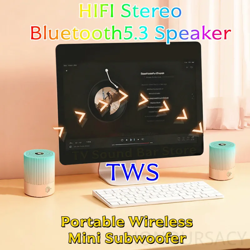 Мощная музыкальная колонка HIFI Stereo Bluetooth 5.3 с высококачественным звуком, длительным временем автономной работы, портативная, беспроводная, мини-сабвуфер для улицы (art.: 3920d4d2ba2bc) - 3920d4d2ba2bc
