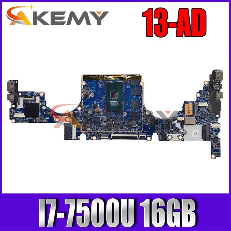 

For HP ENVY 13-AD Laptop Motherboard I7-7500U CPU+16G RAM 926315-601 926315-001 926315-501 6050A2907701-MB-A01 TPN-I128