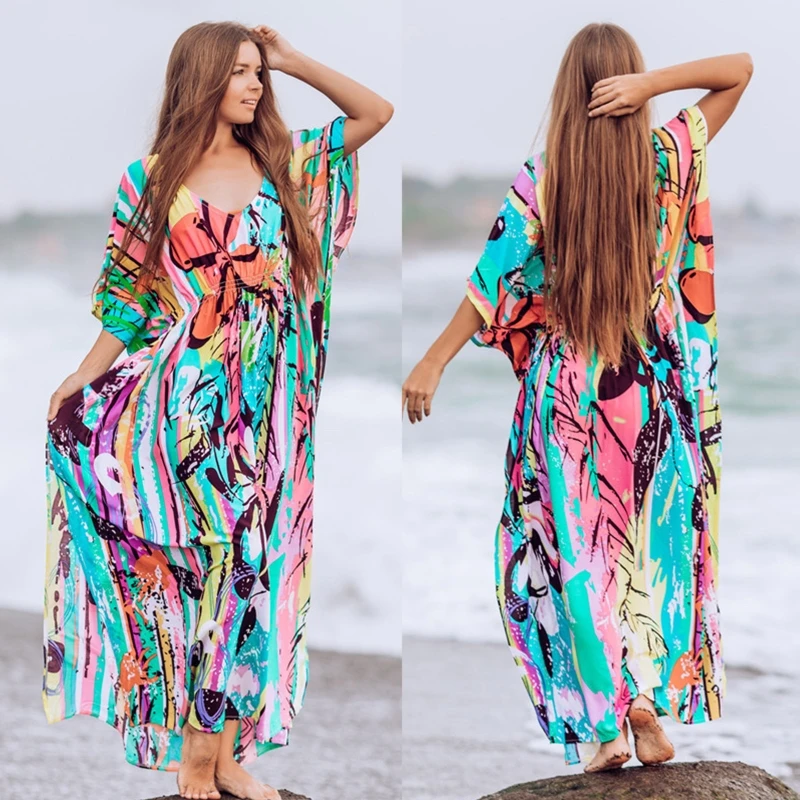 CPDD Женская пляжная одежда турецкие кафтаны длинный купальник накидка кафтан