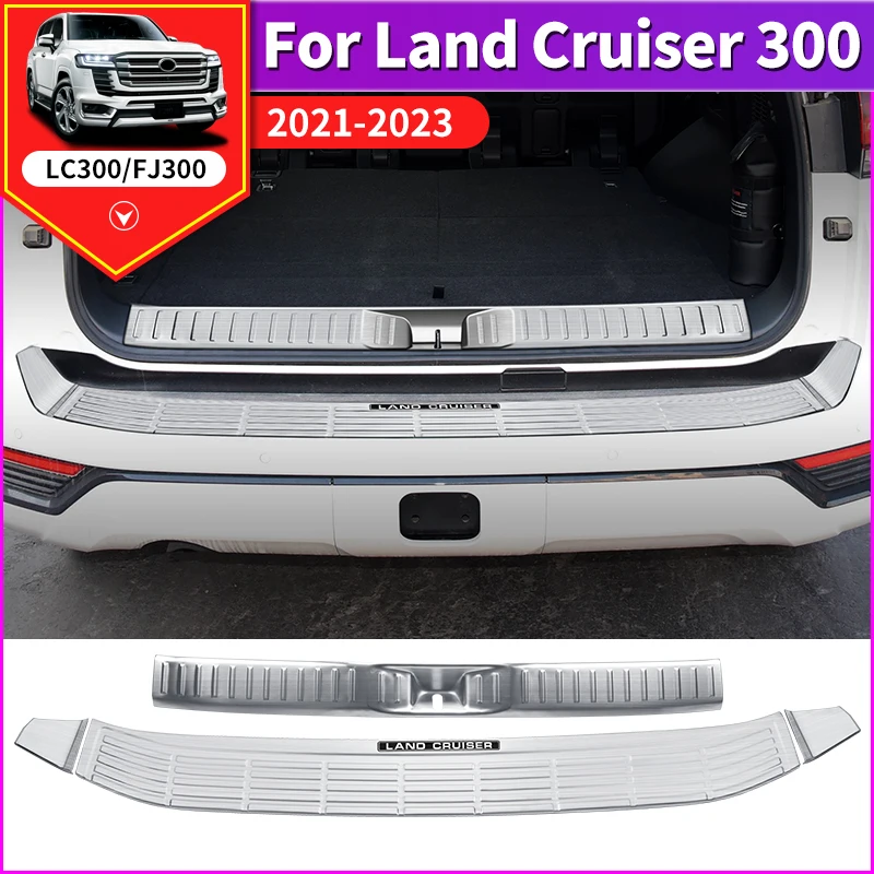 

For Toyota Land Cruiser 300 Lc300 2022 2021 Threshold Accessories Tail Door Guard Board Stainless Steel Upgrade Body Kit ZX GR