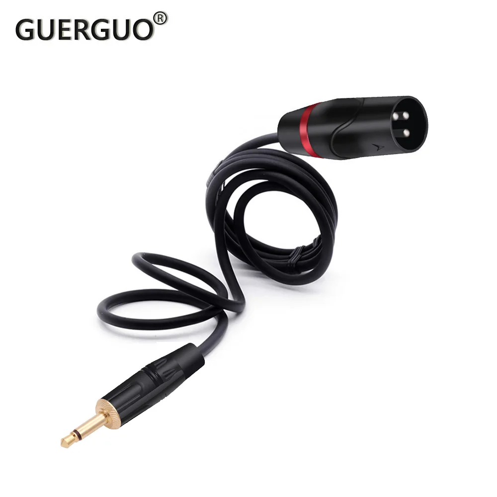 

Позолоченный 3,5 мм моно-разъем «папа» к XLR «папа» 3-контактный сбалансированный микрофонный соединительный кабель четверть дюйма к XLR кабель...