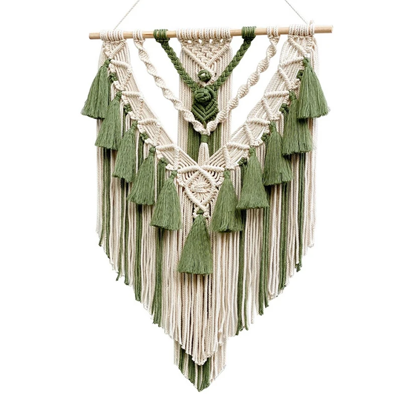 

Hand-Woven Color Macrame Wall Hanging Ornament Boho Craft Decoration Gorgeous Tapestry For Livingroom Decor