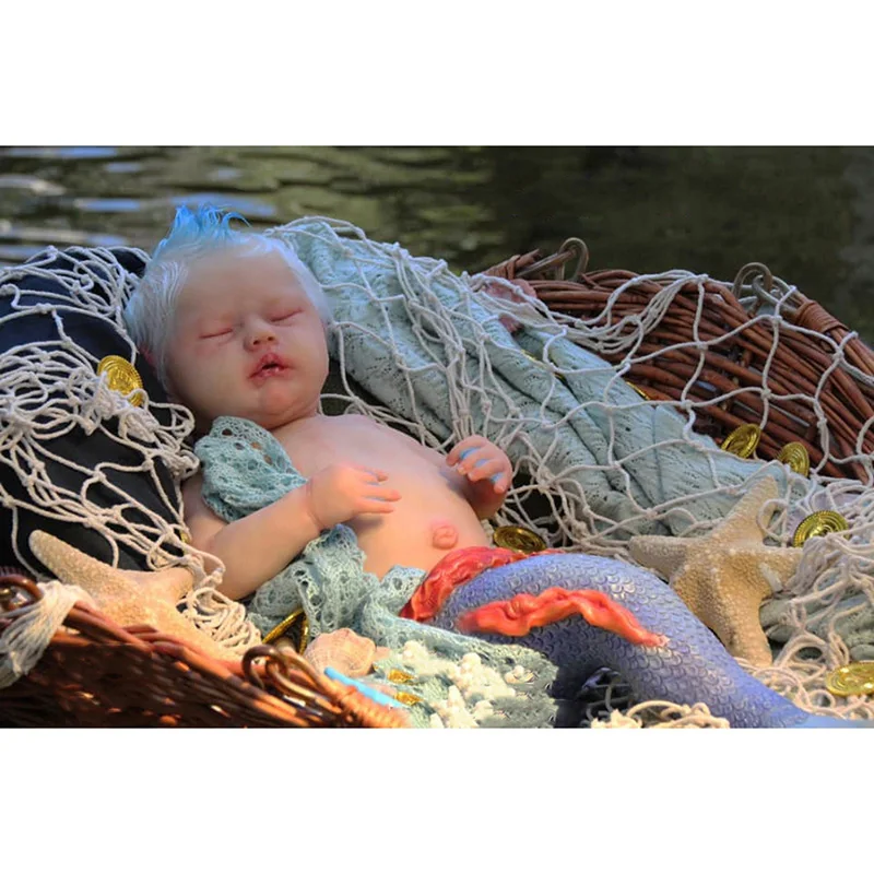 

25inch Reborn Doll Kit Rhynn Merbaby Lifelike Full Body Soft Touch Fresh Color Unfinished Blank Doll Kits