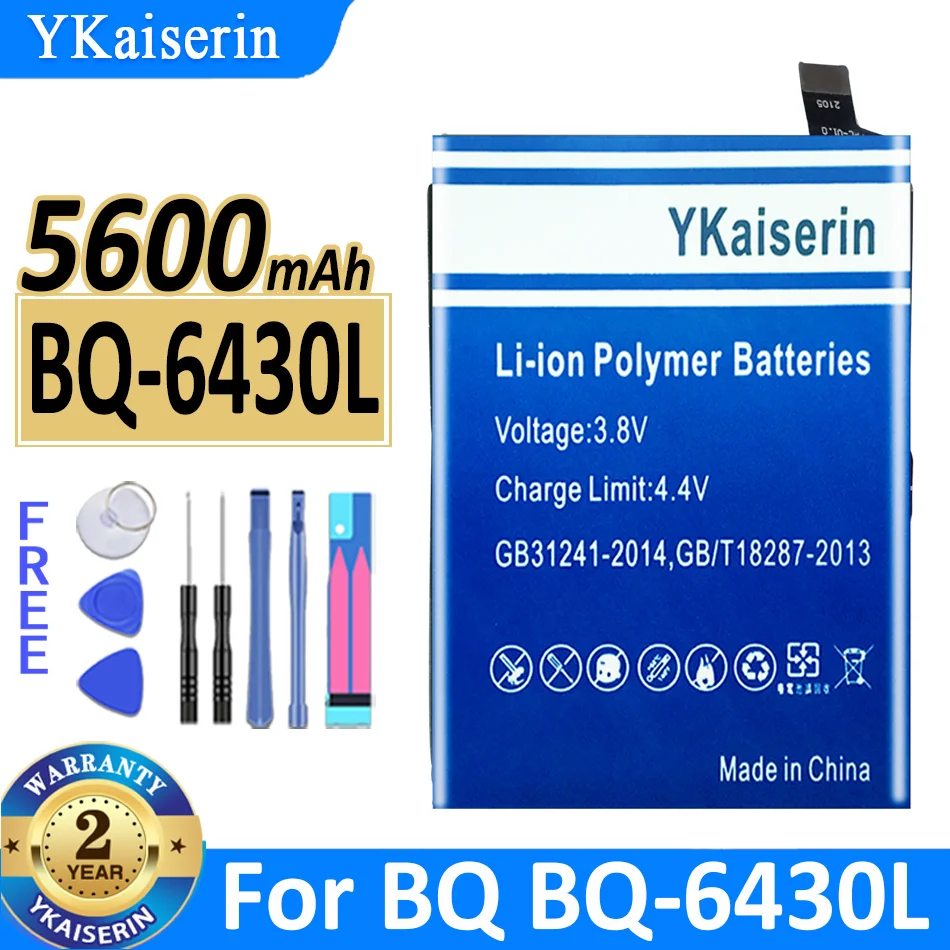 

5600mAh YKaiserin Battery BQ6430L For BQ BQ-6430L/For Oukitel C21 Mobile Phone Batteries