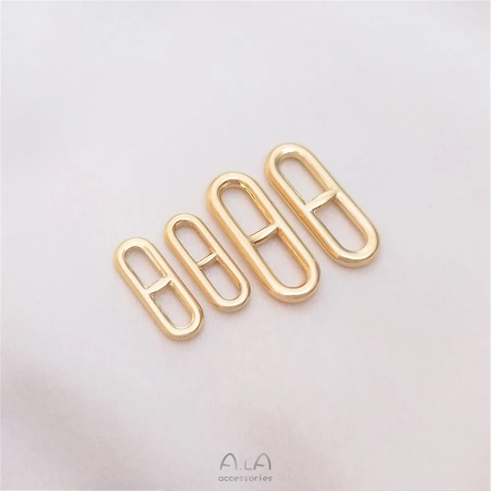 

14K Gold Filled Plated Figure 8 Japanese button bracelet necklace chain connector earring pendant accessories