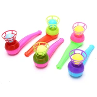 5pcs childrens toy air blow gun and ball childrens air blowing toy gift plastic tube ball toy color random