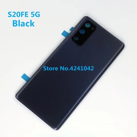 Для SAMSUNG Galaxy S20 FE 5G стеклянная крышка задней крышки телефона Крышка батарейного отсека задняя крышка корпуса панель S20fe 4G G780F объектив камеры
