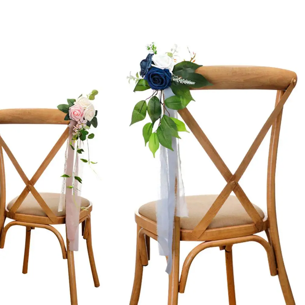 

Wedding Aisle Decorations Aisle Pew Flower Arrangement for Wedding Ceremony Aisle Chair Back Floral Decoration