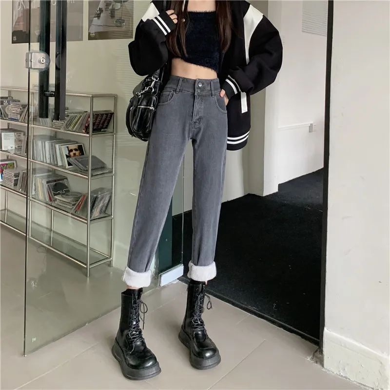 N1273  New elastic high waist high and thin skinny pants trousers jeans