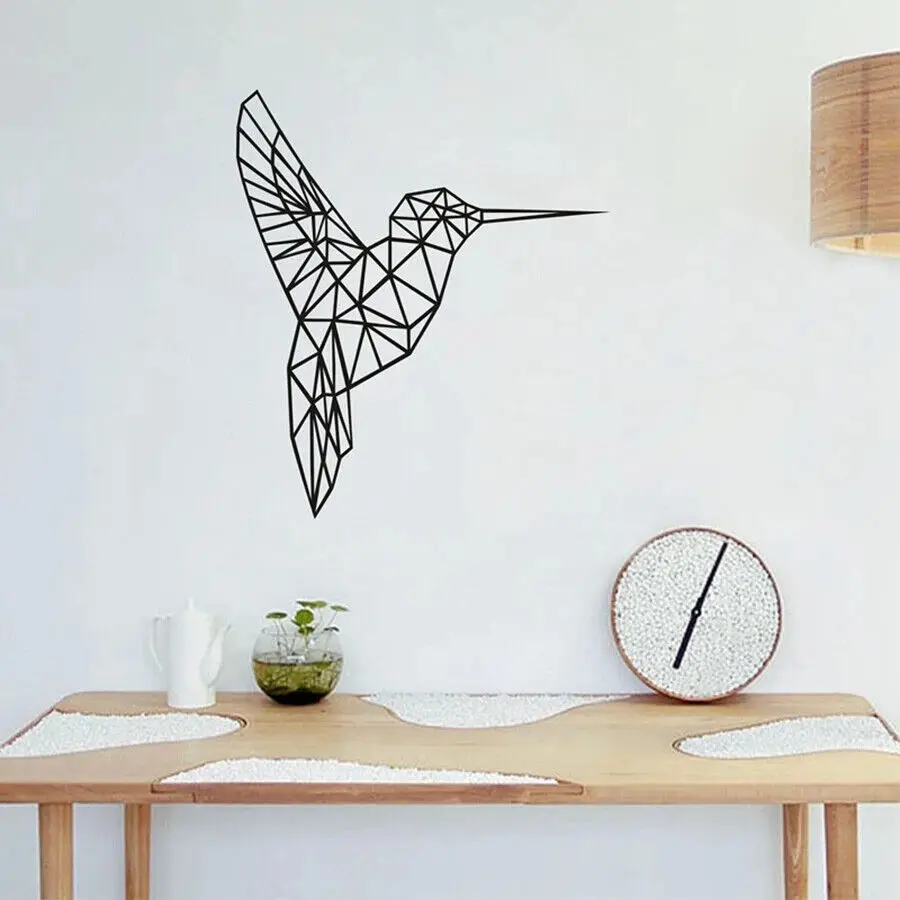 Геометрические виниловые наклейки на стену с колибри для гостиной фотообои