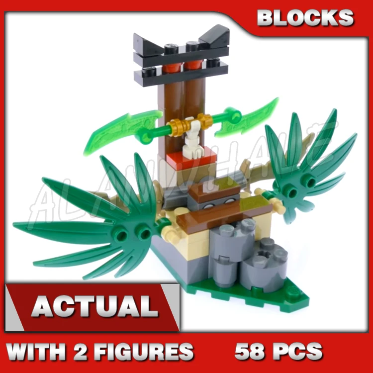 

58 шт., набор строительных блоков BELA 10315, ловушка для джунглей, Кай-кват, наборы кирпичей, детские наборы, совместимые с моделями