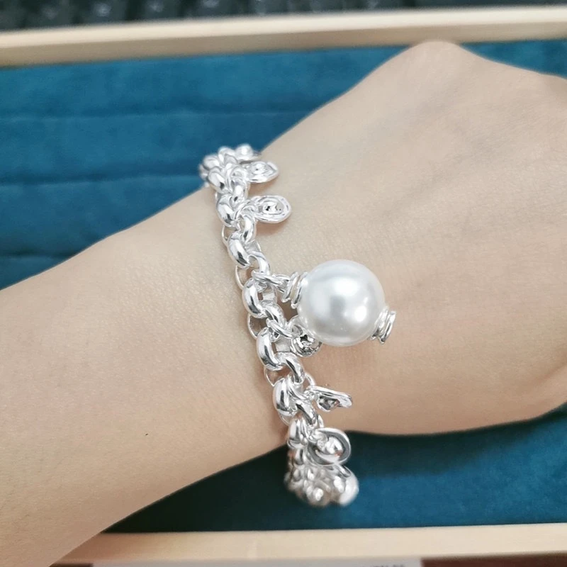 

New Stylish Design Noble Elegant Alloy Pearl Bracelet Jewelry For Lady High Quality Jewelry Suitable for Wedding Birthday Gifts
