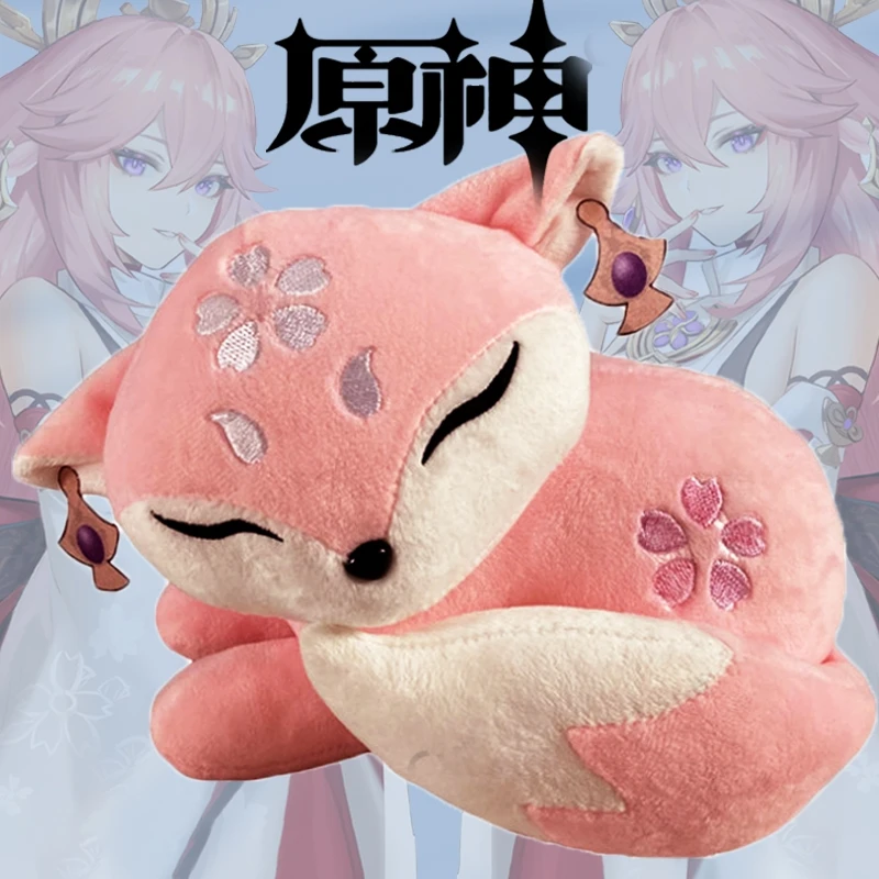 

Игра Genshin Impact Yae Miko лисица плюшевая кукла 20 см плюшевая игрушка Yaemiko реквизит для косплея Декоративная Подушка Рождественские подарки для де...