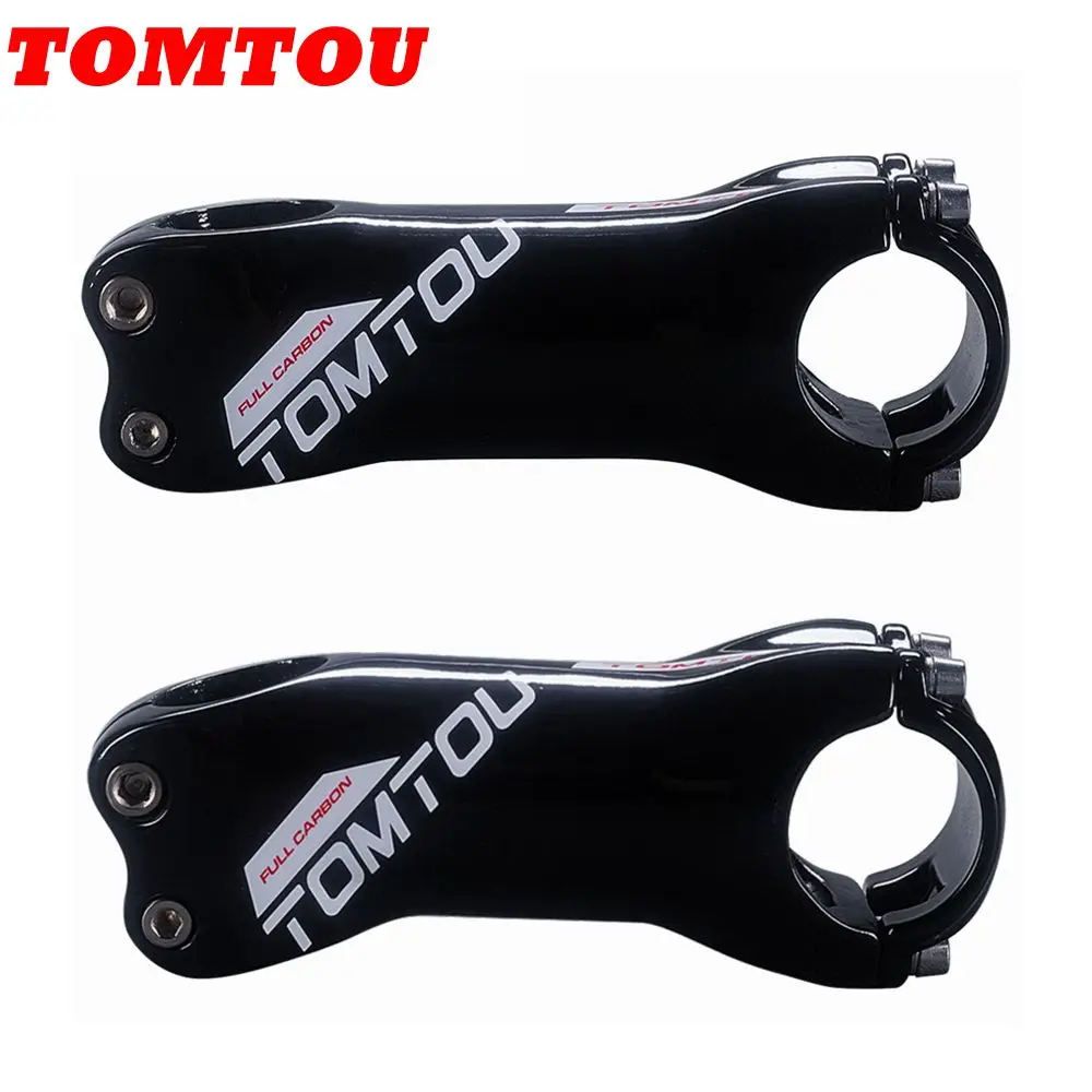 

TOMTOU Super Light Full Carbon Stem Angle 6 or 17 Degrees 70/80/90/100/110/120/130mm Bicycle Parts UD Glosys White